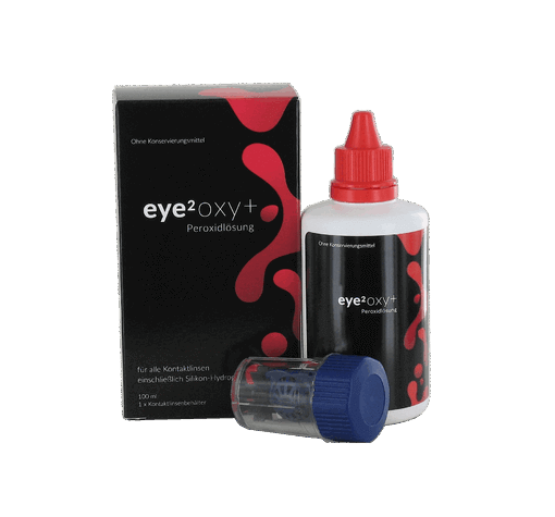 eye2 oxy+ Peroxidlösung Reisepack (100ml + 1 Linsenbehälter mit Platindisk)