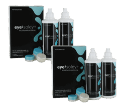 eye2 soley+ Multifunktionslösung (4x360ml + 4 flache antibakterielle Behälter) Vorratspack